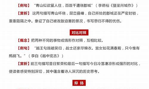 高考语文古诗修辞选择题,高考古诗修辞手法