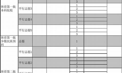 2021高考志愿表格_2017高考志愿表样表