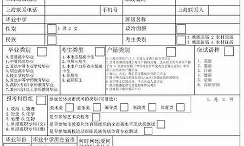 高考报名政审表_高考报名政审表填写内容