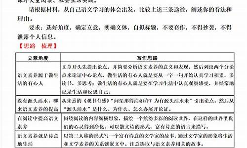 高考满分议论文及赏析_高考满分议论文解析