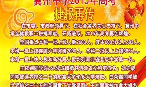 冀州高考2021,冀州高考成绩