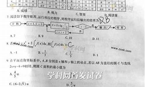 2014高考江西数学答案_江西2014年高考数学